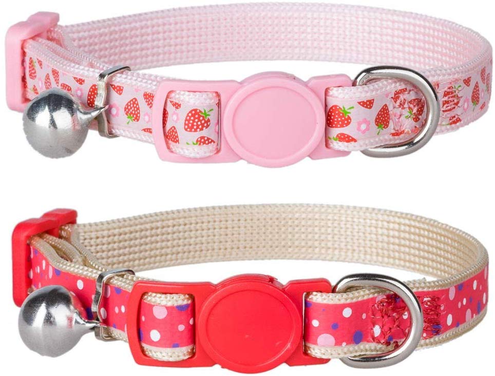 YUDOTE Adjustable Cat Collar with Quick Release Clip and ...