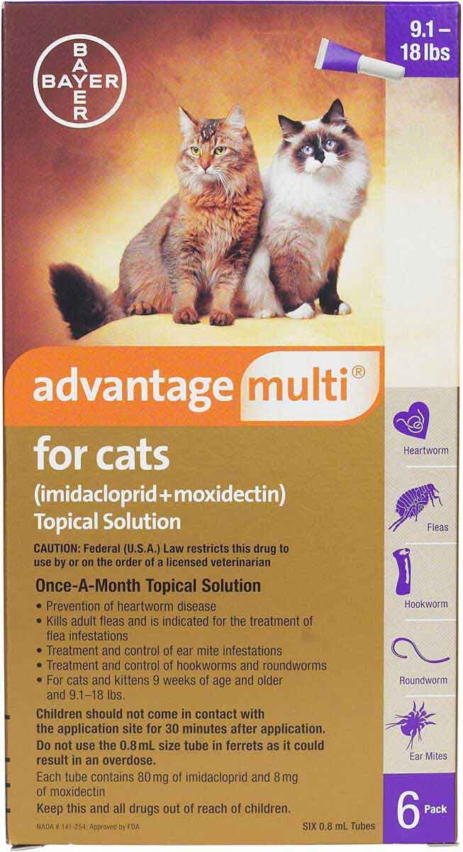 Advantage Multi for Cats Heartworm Prevention and Flea ...