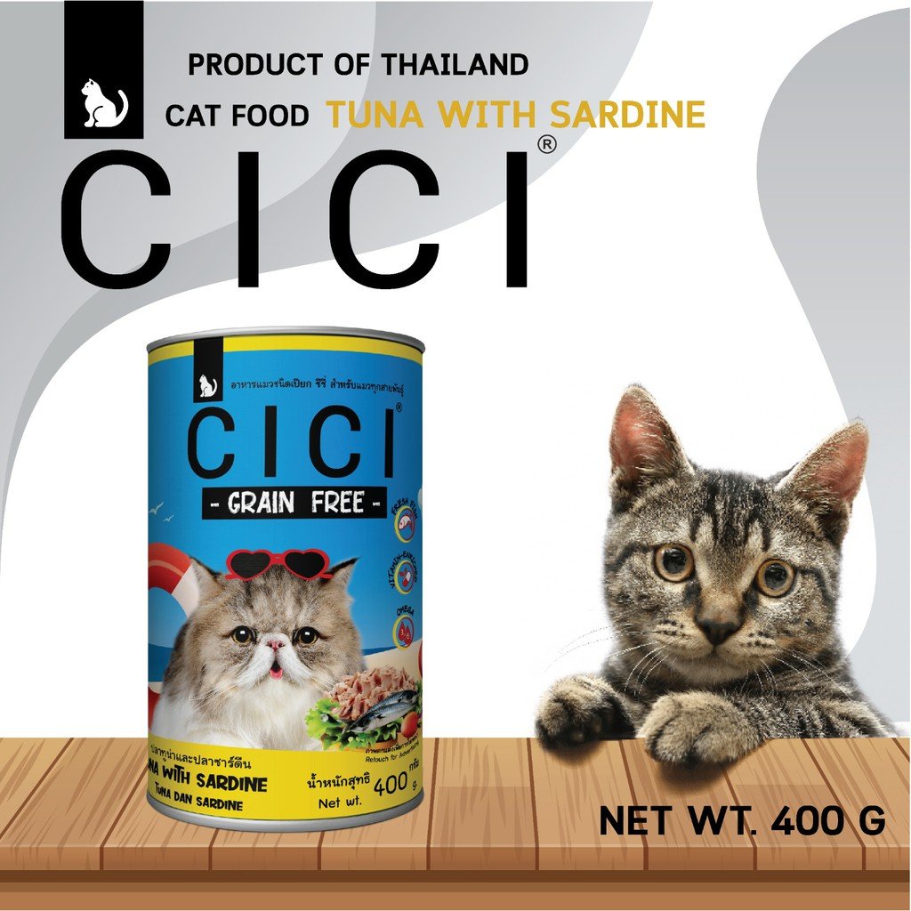 CICI Wet Canned Cat Food 400g x 24 Cans / Cat Wet Food ...