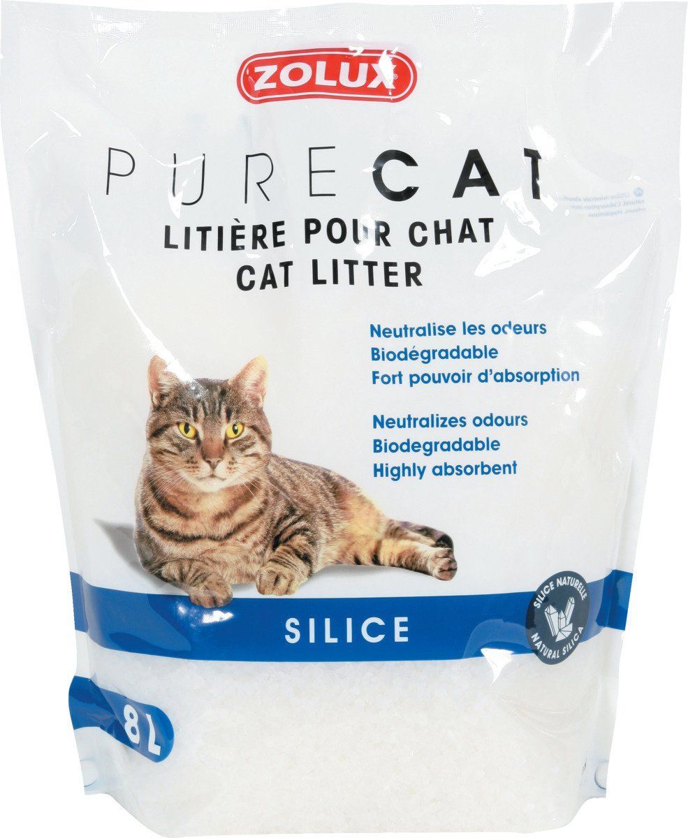 Pure Cat Silica Cat Litter 8 Litre Neutralise Odours, Bio ...