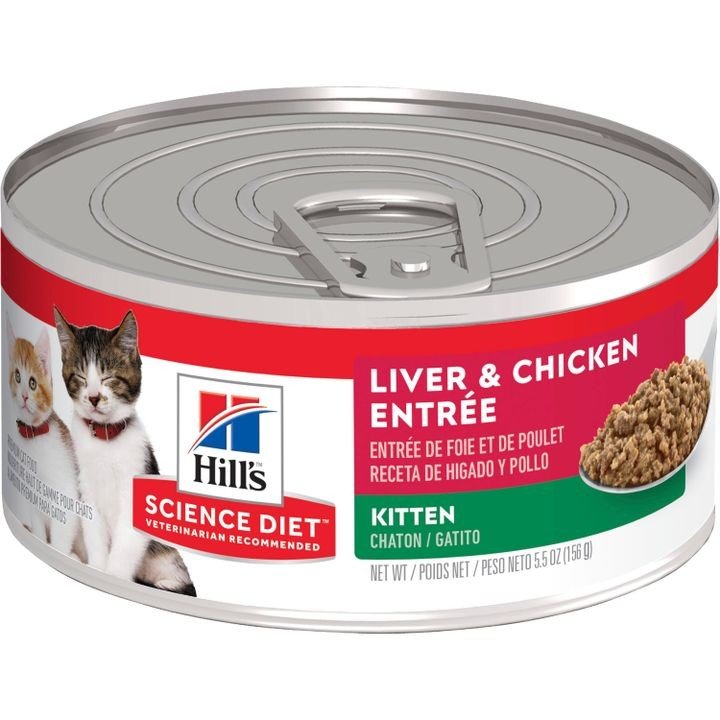 Science Diet Kitten Liver &  Chicken Entrée Canned Cat Food ...