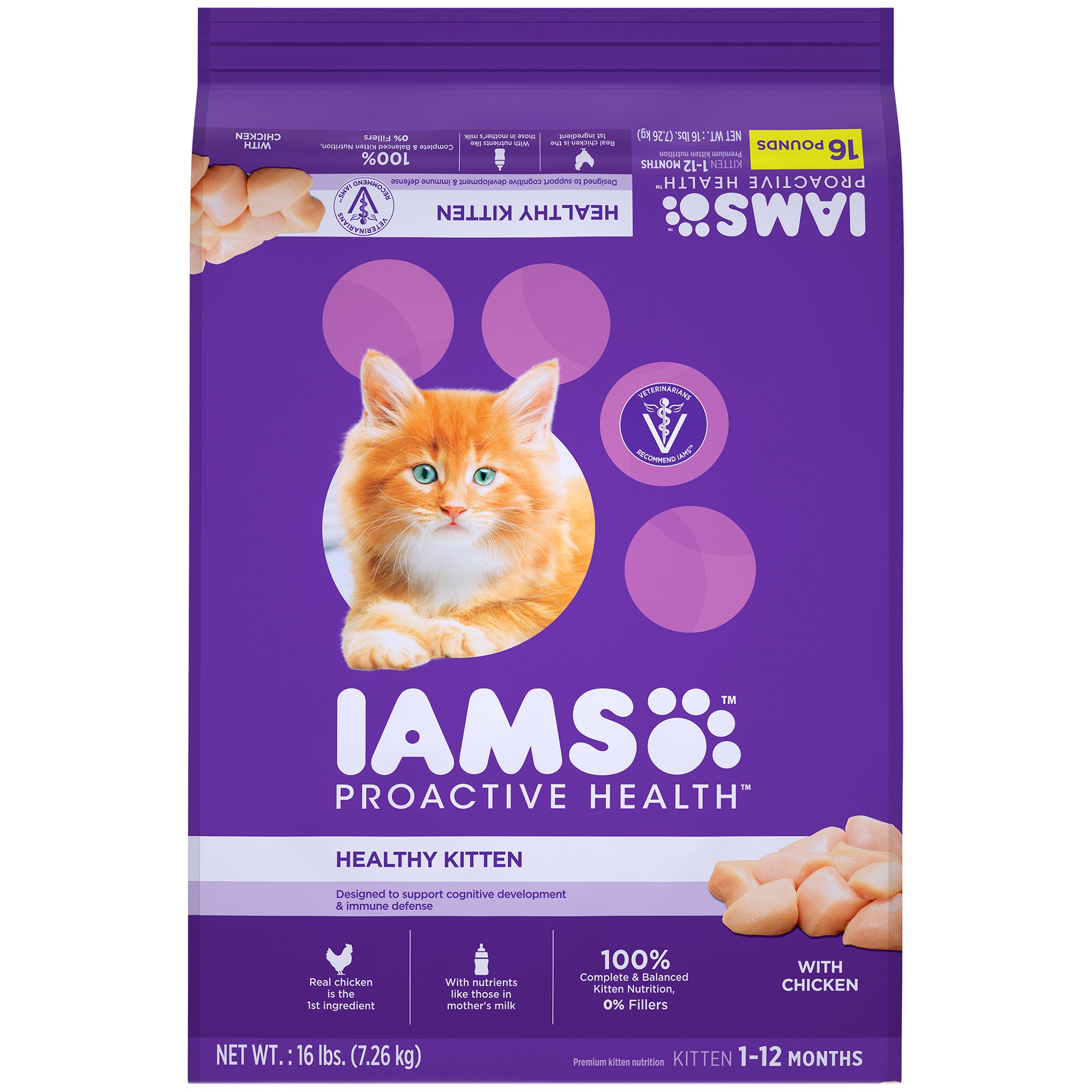 Iams Proactive Health Healthy Kitten with Chicken Dry Cat ...