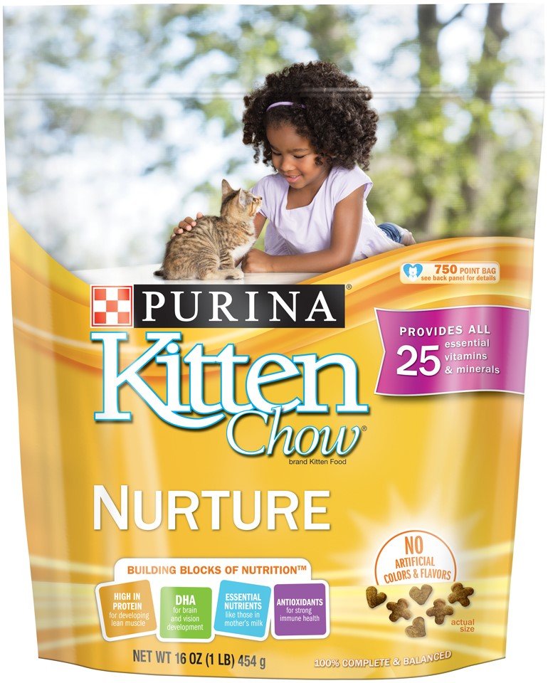 Purina Kitten Chow Nurture Dry Cat Food, 16 oz