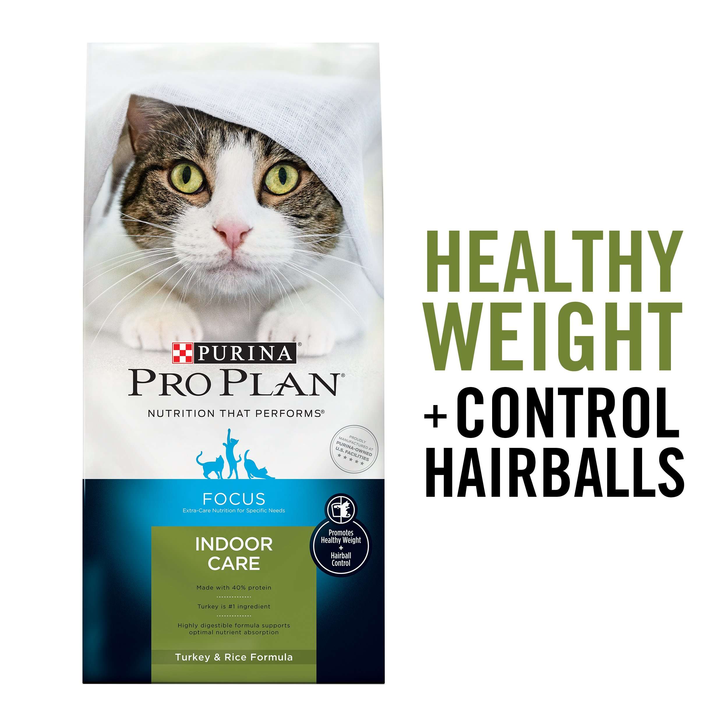 Purina Pro Plan Hairball, Healthy Weight, Indoor Dry Cat ...