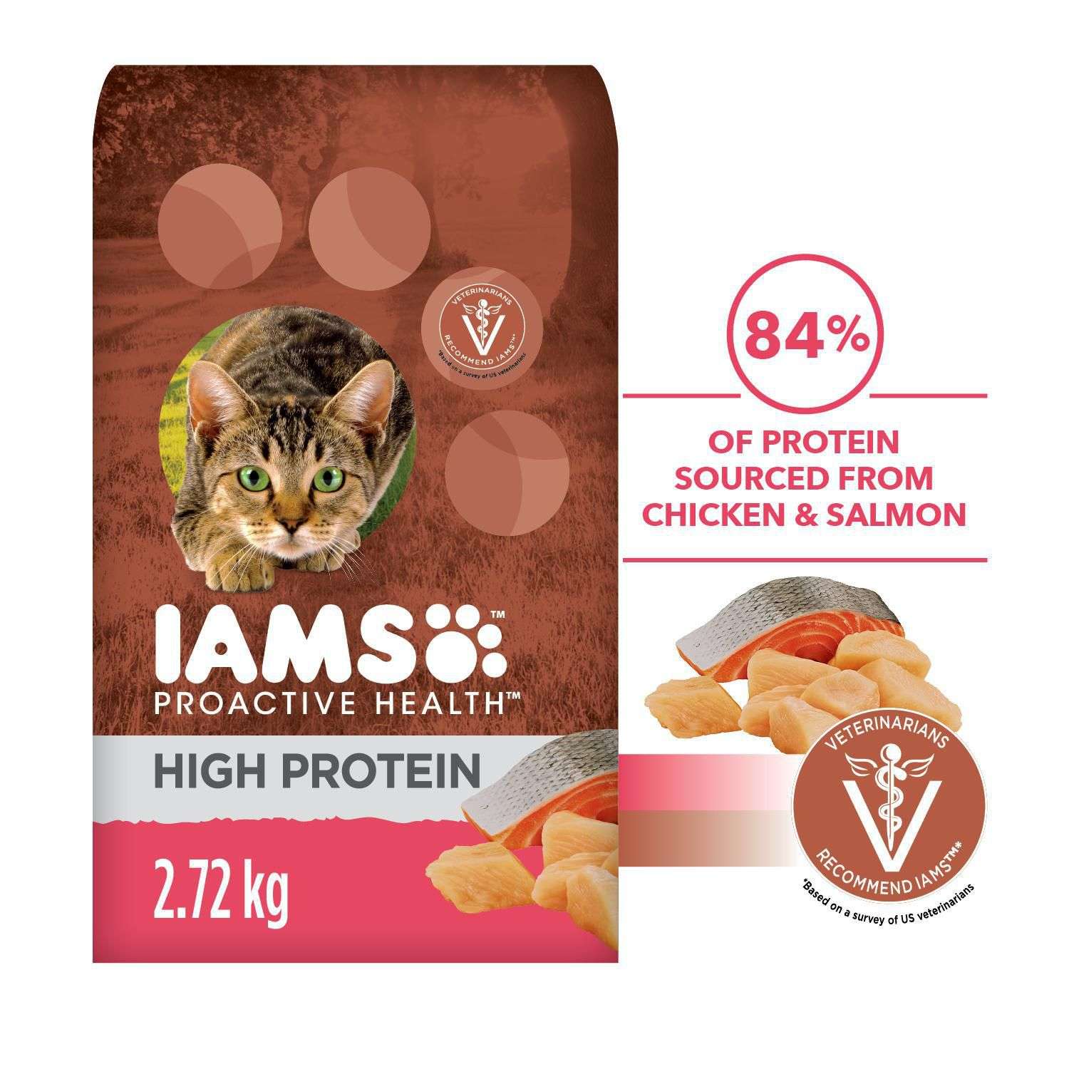 IAMS PROACTIVE HEALTH Adult Dry Cat Food High Protein ...