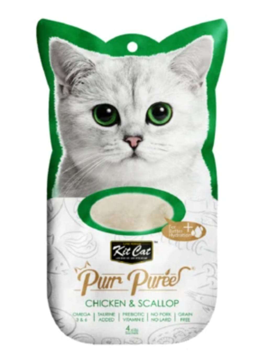 Kit Cat Purr Puree Chicken &  Scallop Cat Treat