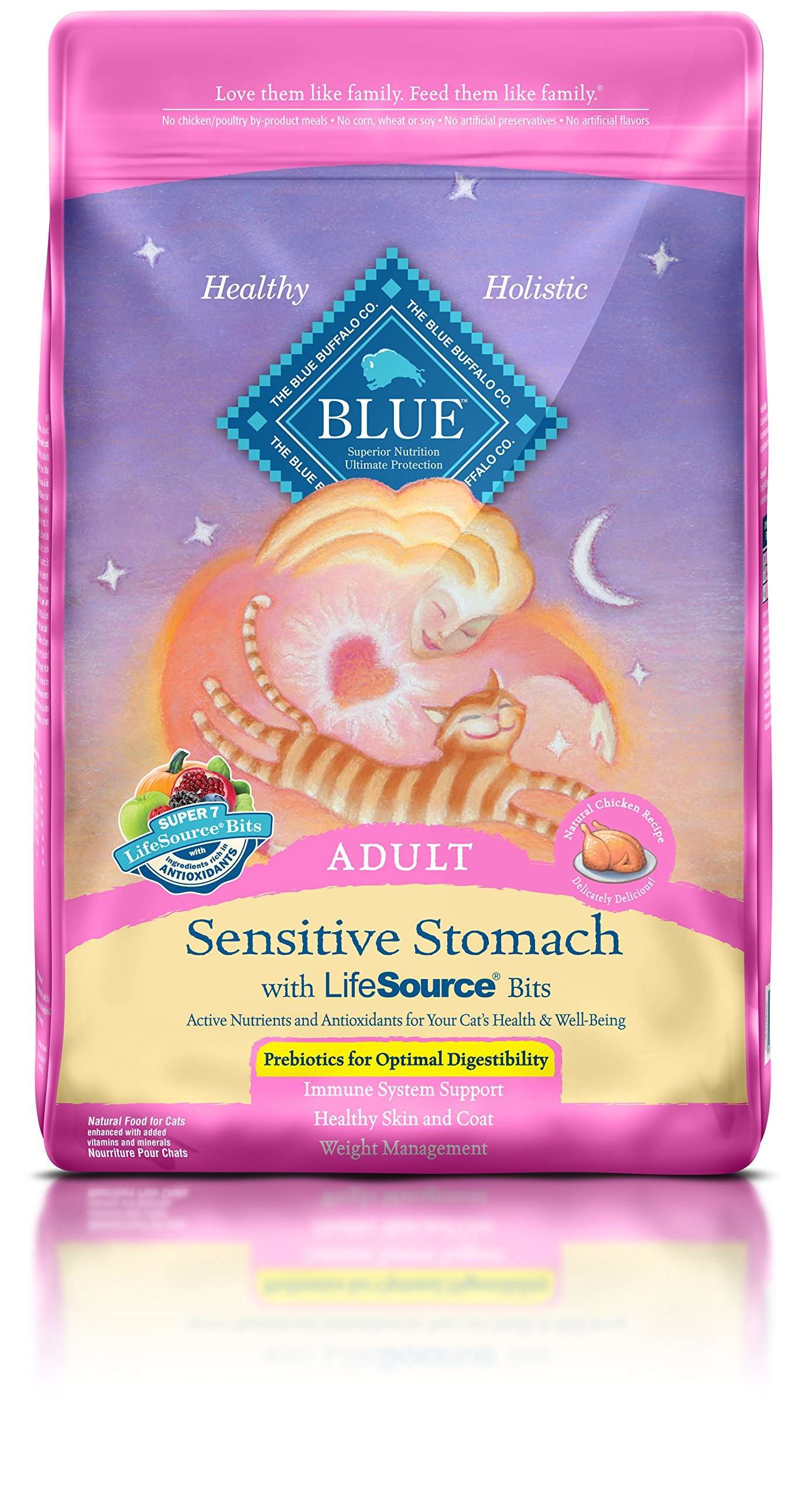 Blue Buffalo Sensitive Stomach Chicken Recipe Adult Dry ...