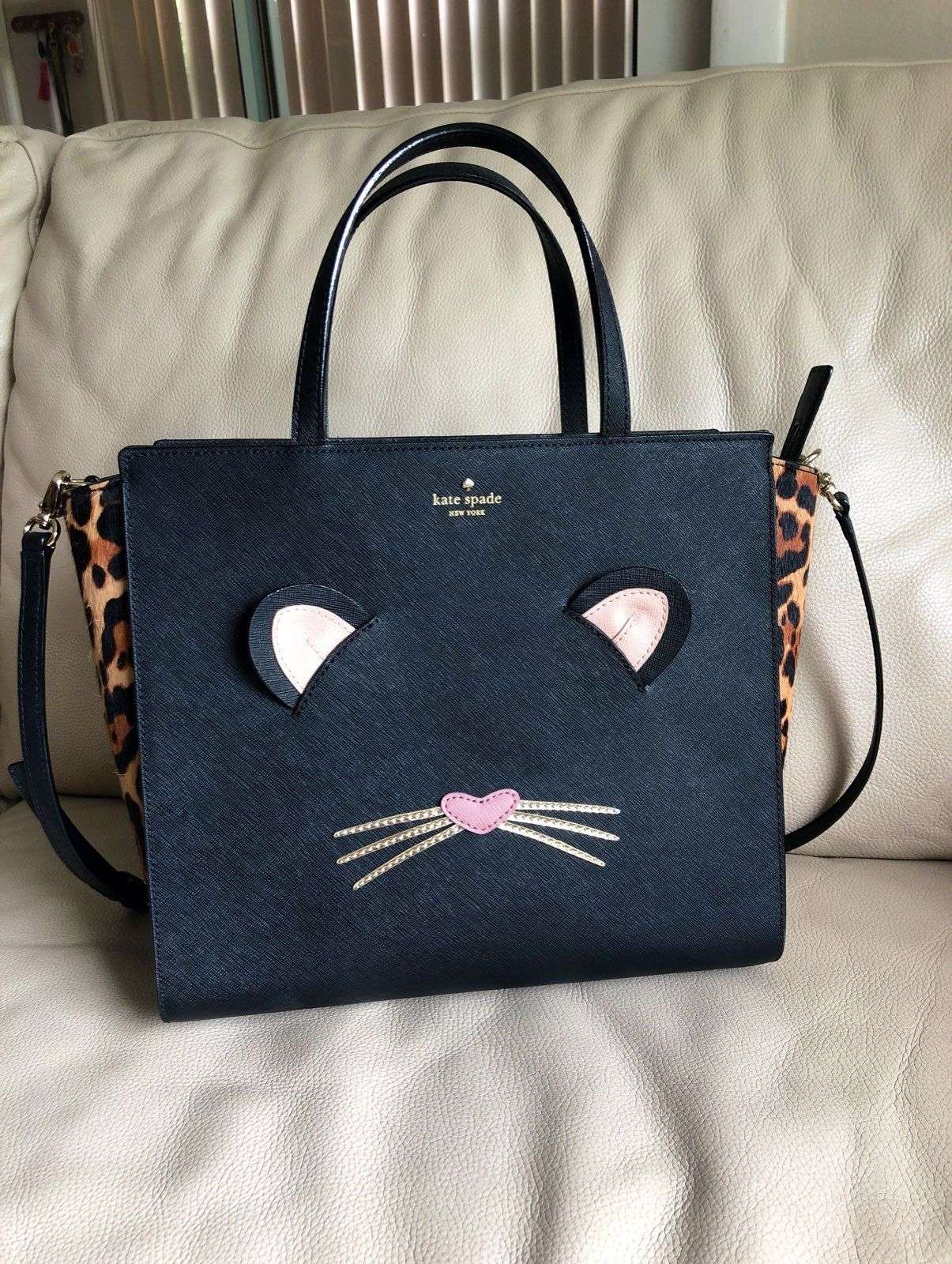 Kate Spade cat face Handbag perfect condition