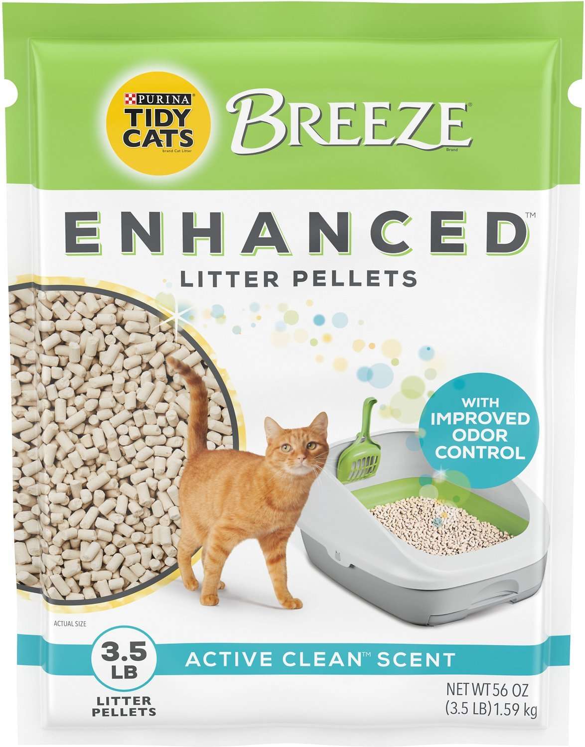 TIDY CATS Breeze Cat Litter Enhanced Pellets Refill, 3.5 ...