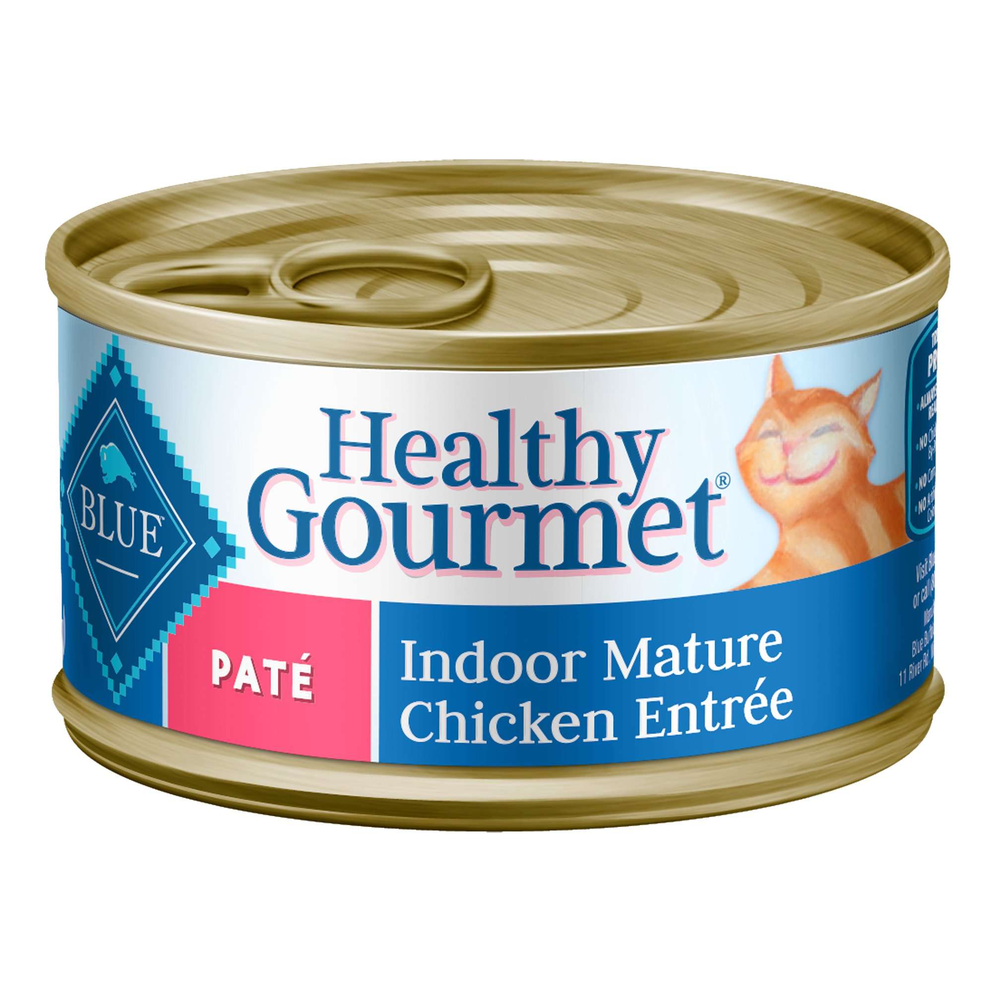 Blue Buffalo Healthy Gourmet Chicken Pate Indoor Canned Senior Cat Food ...