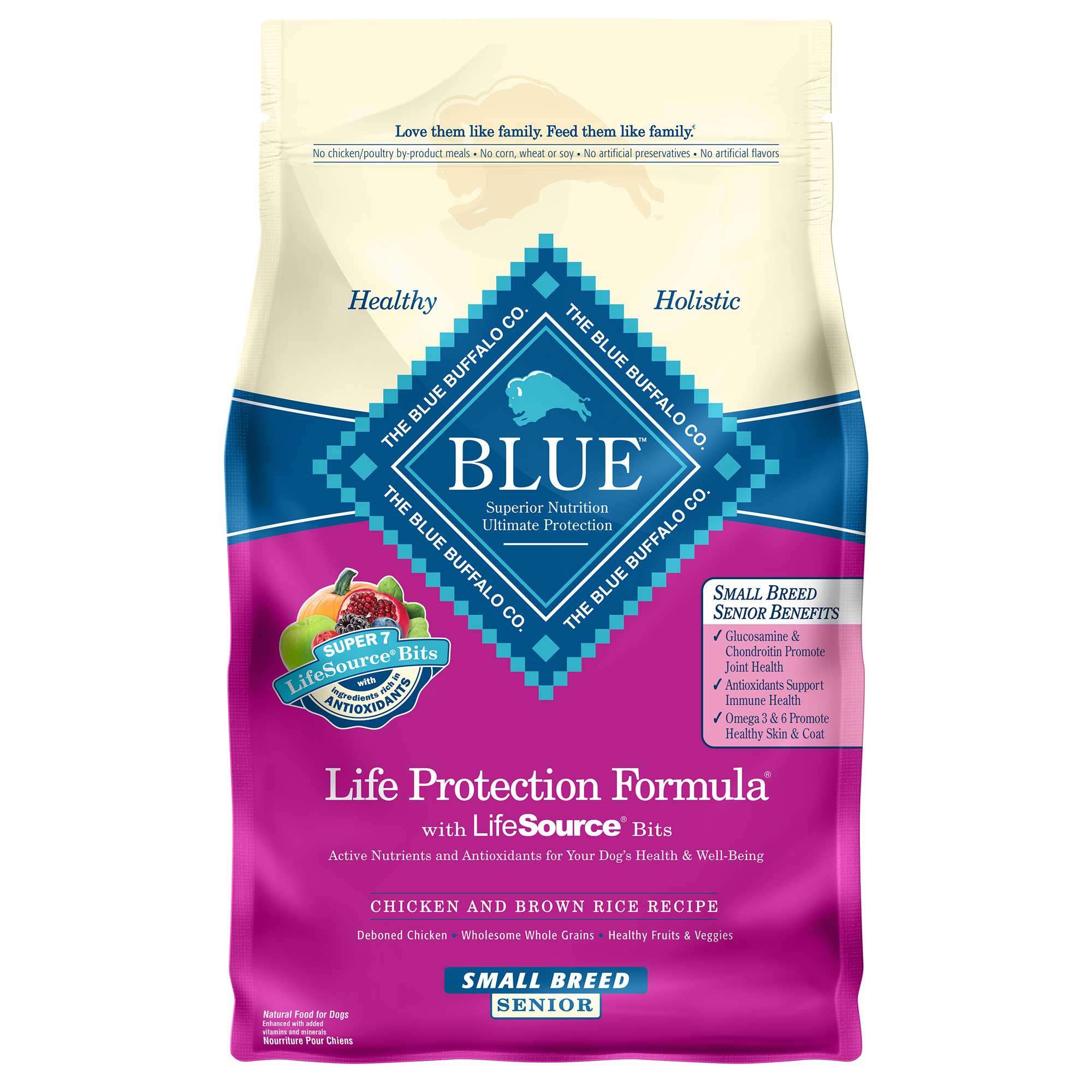 Blue Buffalo Small Breed Senior Life Protection Chicken &  Brown Rice ...