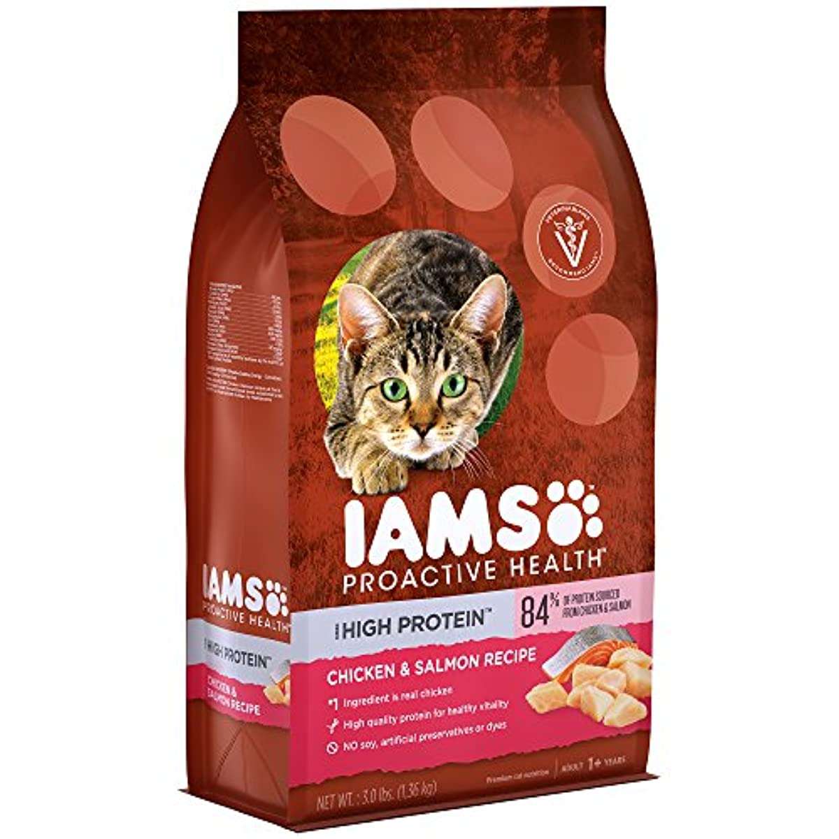 Iams Proactive Health High Protein Adult Dry Cat Food With Chicken ...
