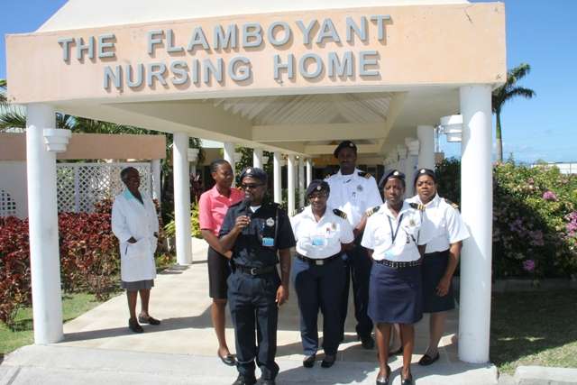 Nevis Custom Officers visit elderly at Flamboyant Nursing Home ...