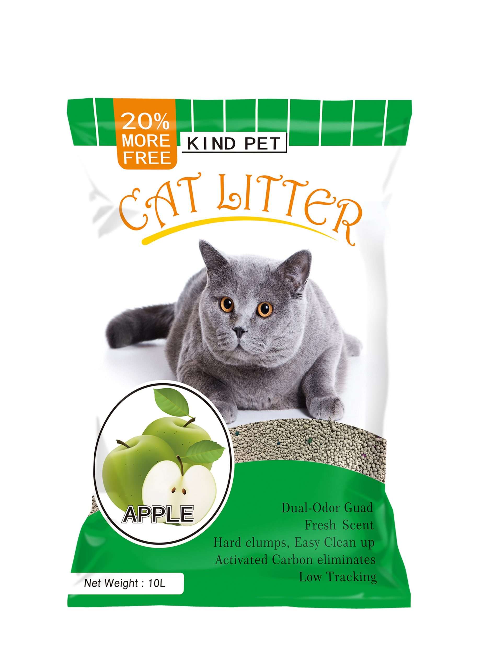 Super New Sand Clumping Cat Litter Coarse 10L  Apple