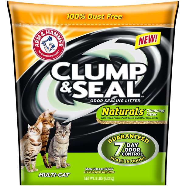 Arm &  Hammer Clump &  Seal Naturals Clumping Cat Litter, 8