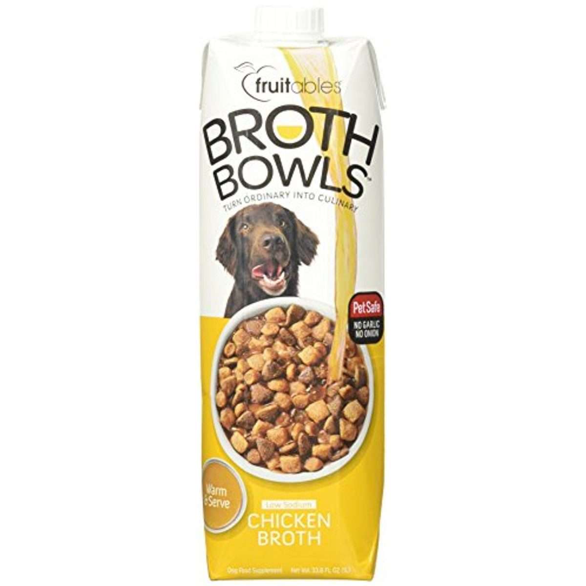 Fruitables Broth Bowls Pet Safe Natural Chicken Food Topper Low Calorie ...