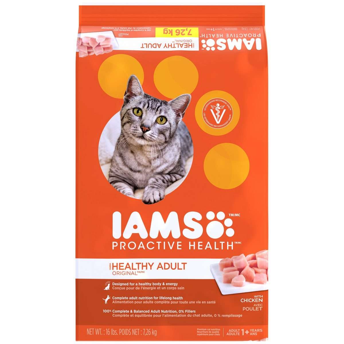 IAMS Proactive Health Original Adult Dry Cat Food Chicken 16 lbs. Free ...