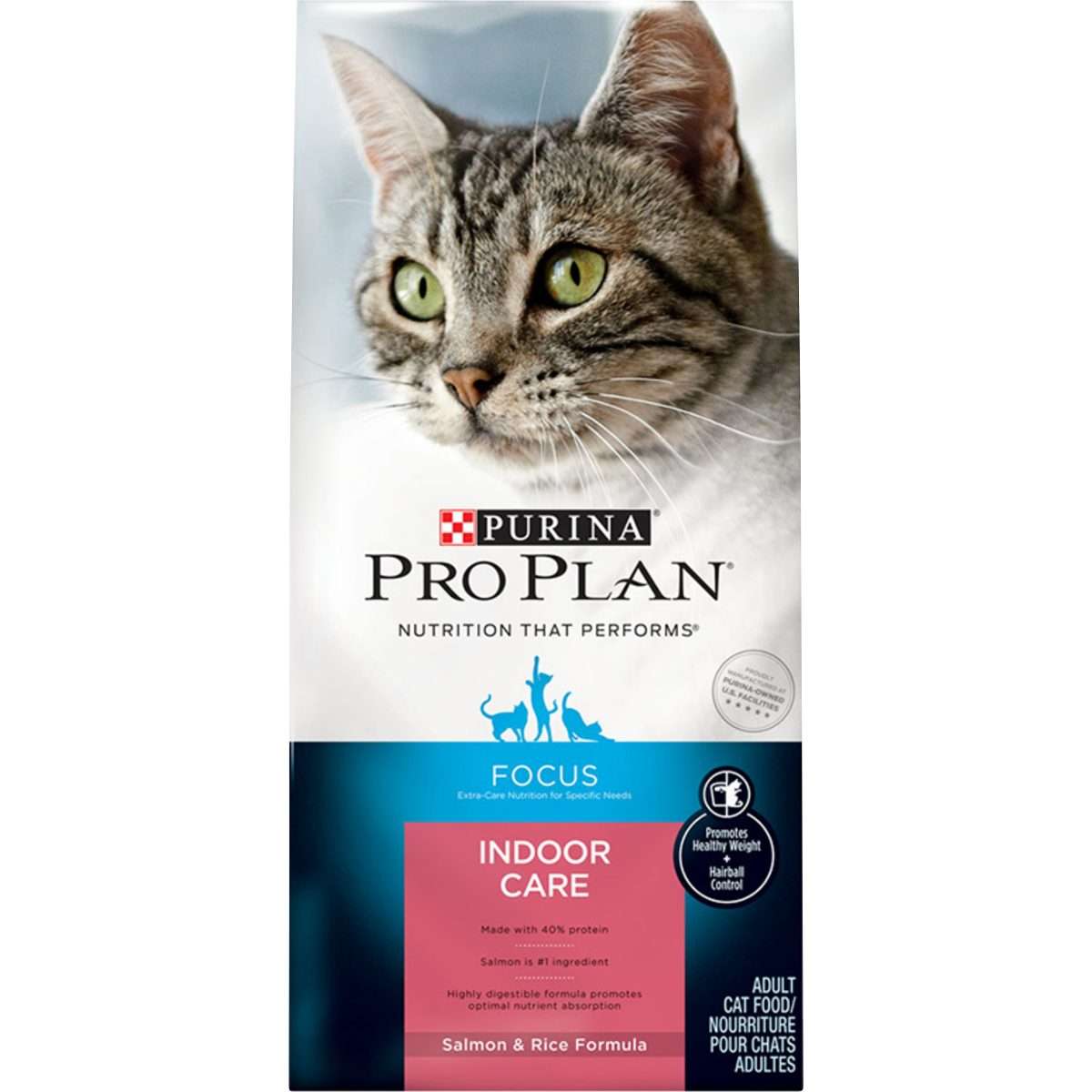 Purina Pro Plan Hairball, Healthy Weight, Indoor Dry Cat Food, FOCUS ...