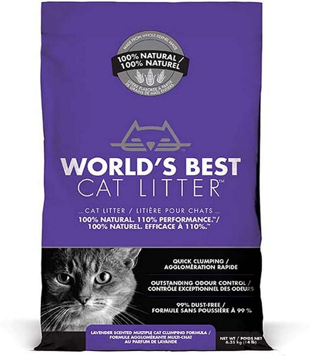 Amazon.com: MPM Products Lavender Scented Worlds Best Cat Litter (14lbs ...