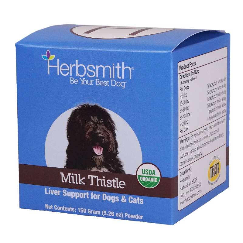 Herbsmith Milk Thistle Powder for Dogs and Cats, 150 Grams ...