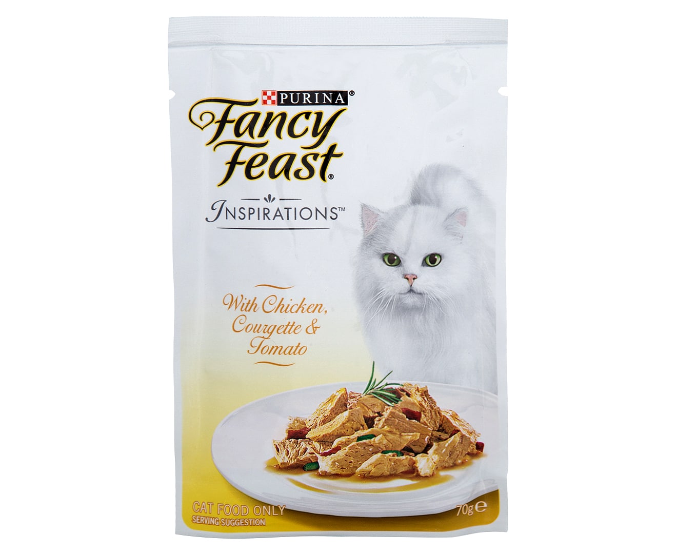 12 x Fancy Feast Inspirations Cat Food Pouch Chicken, Courgette ...