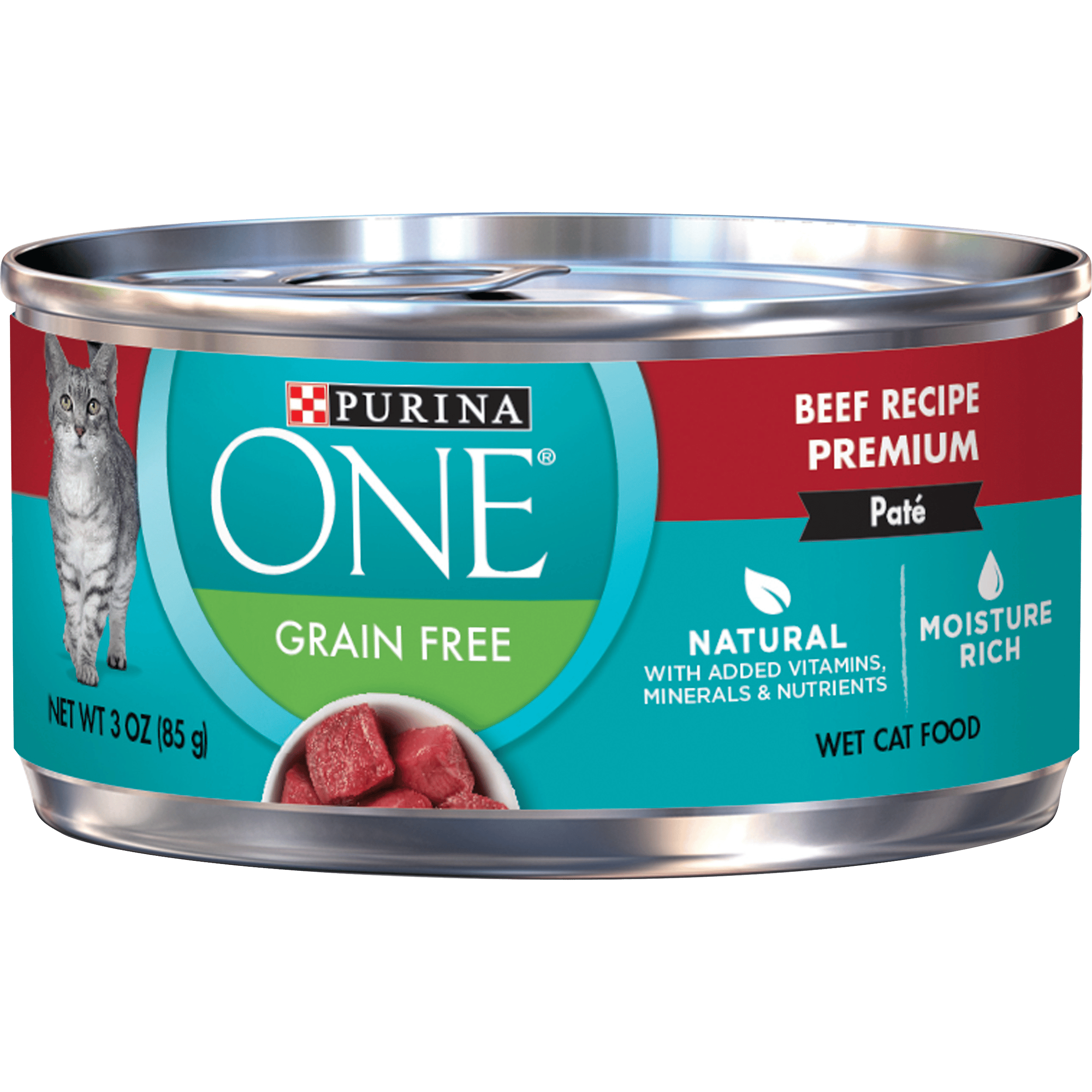 (24 Pack) Purina ONE Natural, High Protein, Grain Free Pate Wet Cat ...