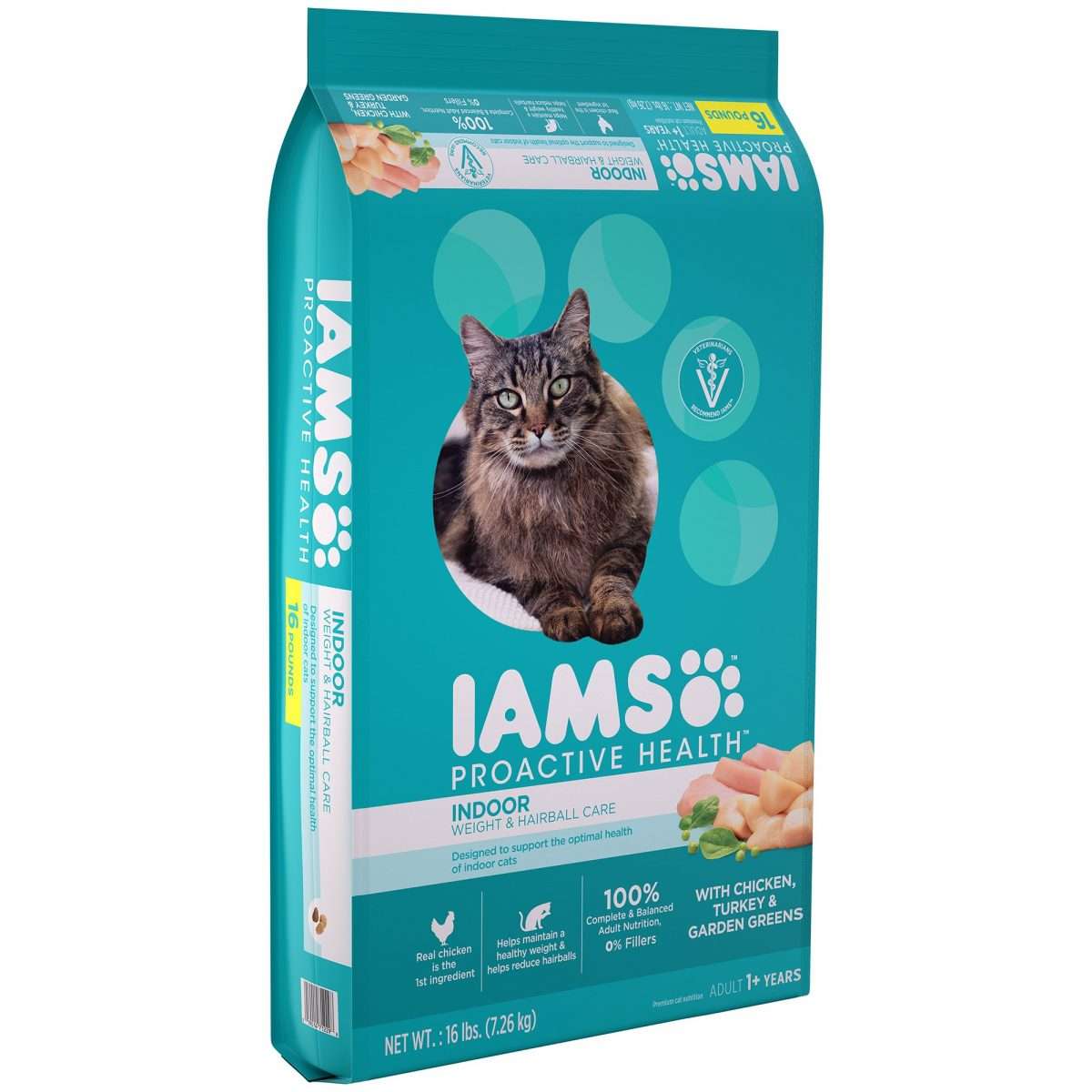 Iams Proactive Health Adult Indoor Weight &  Hairball Control Dry Cat ...