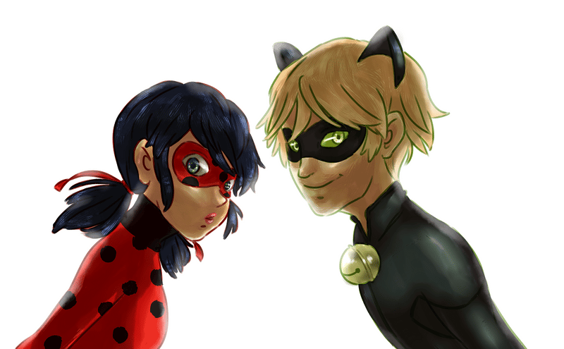 Ladybug + Cat Noir by Aeveternal on DeviantArt