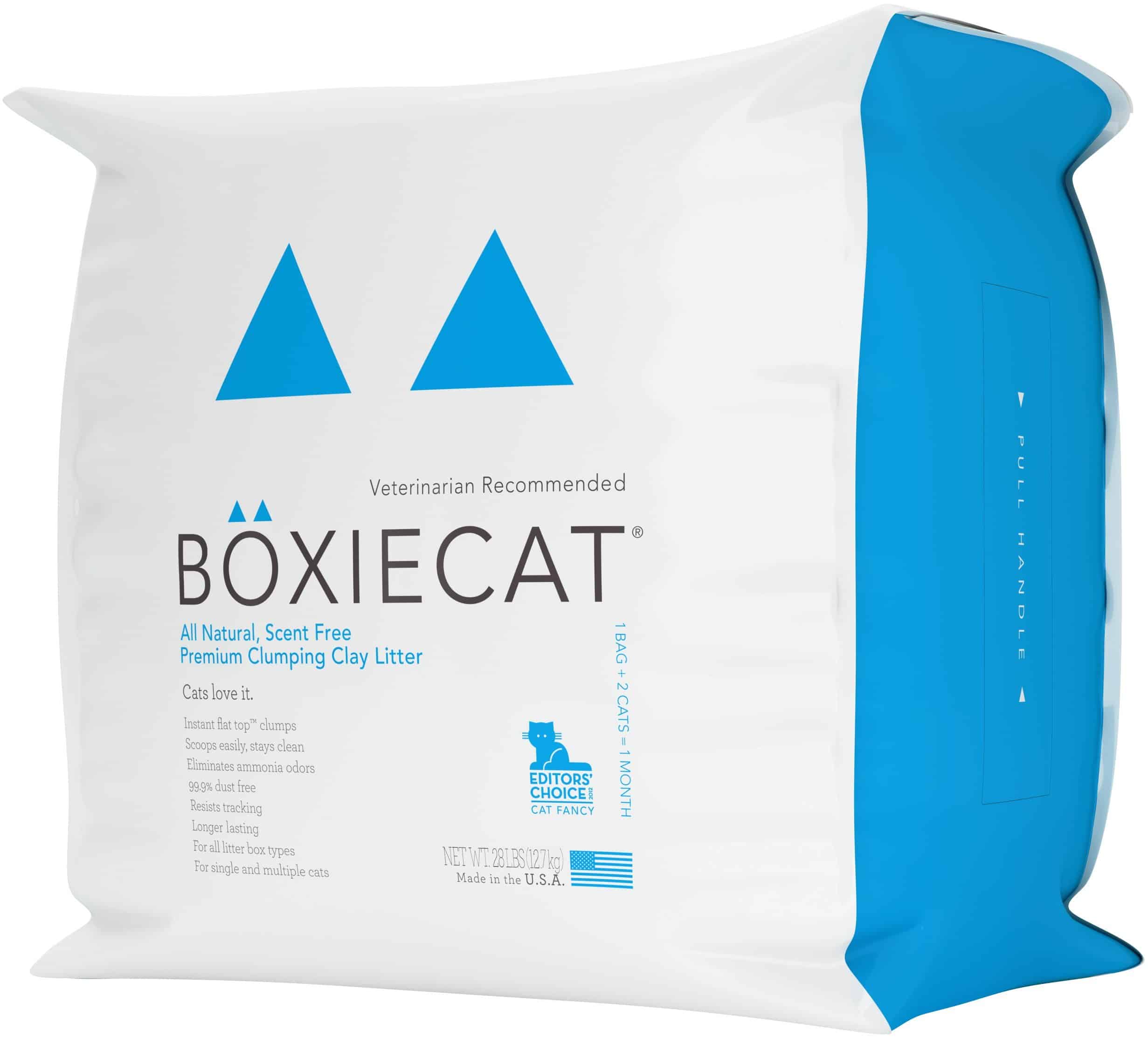 Boxiecat Premium Clumping Clay Cat Litter, 28 lb