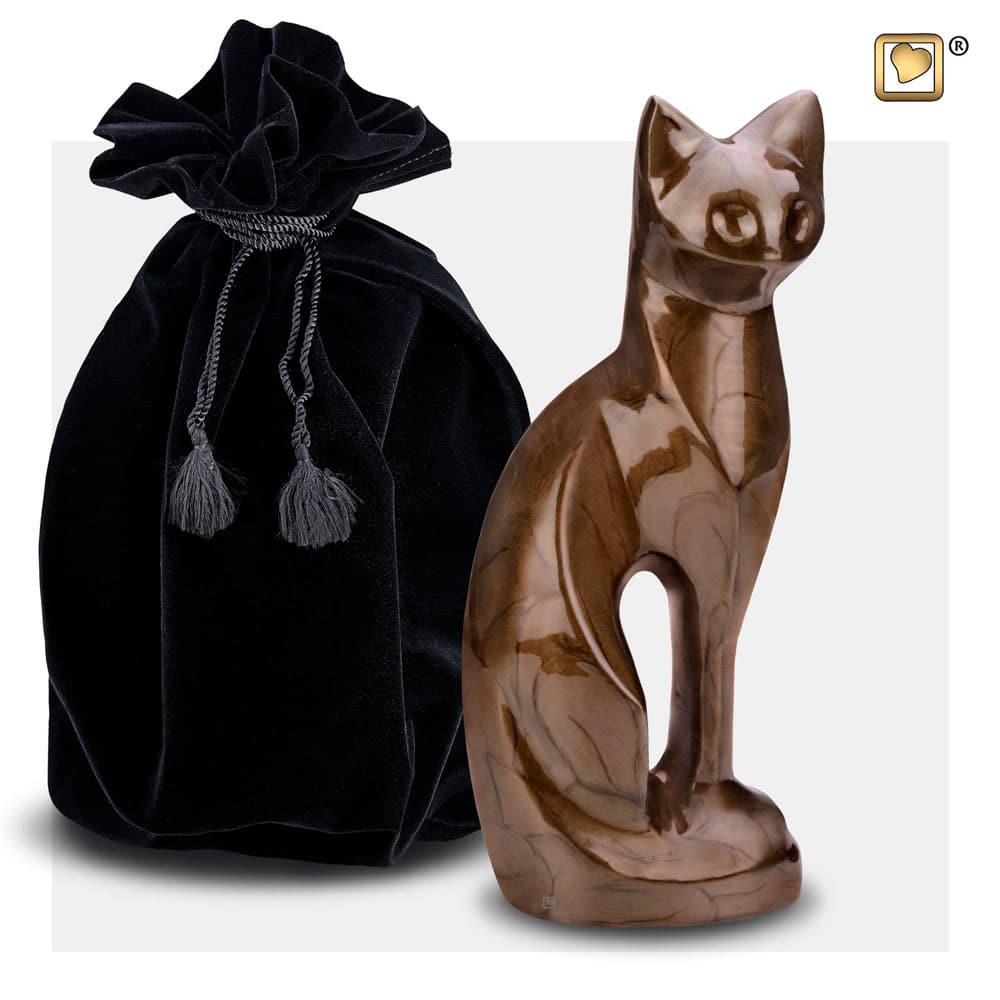 Bronze Cat Pet Cremation Urn