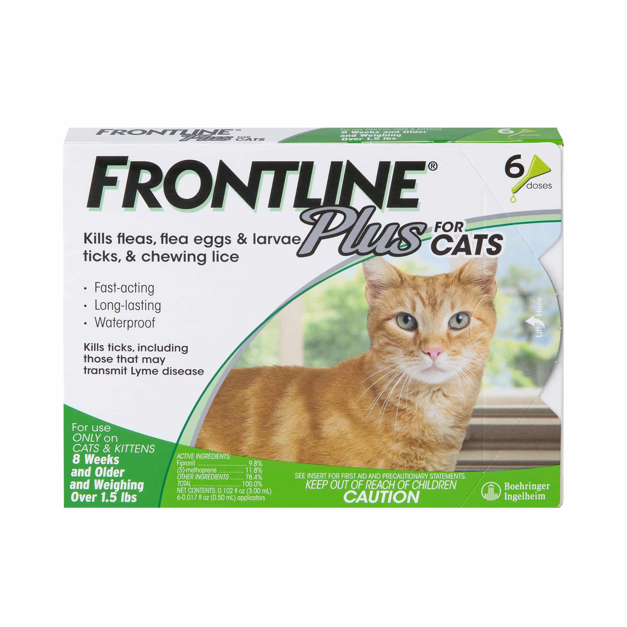 FRONTLINE Plus for Cats and Kittens (1.5 lbs and over) Flea and Tick ...