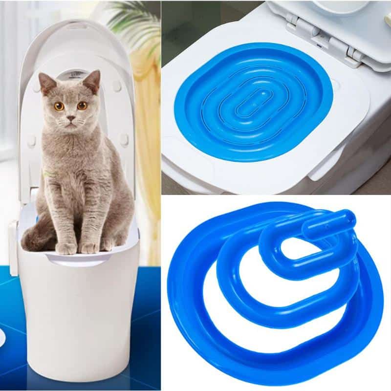 Plastic Cat Toilet Training Kit Litter Box Puppy Cat Litter Mat Cat ...