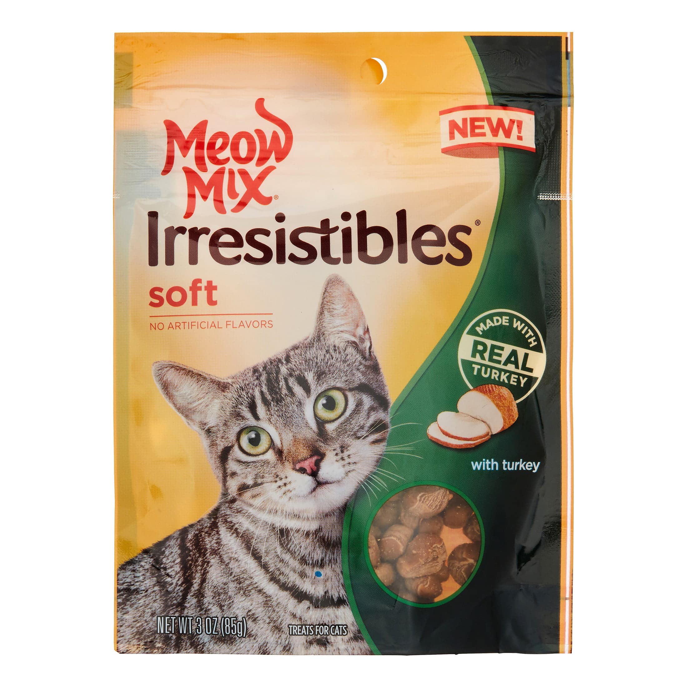 Meow Mix Irresistibles Cat Treats, Soft With Real Turkey Dry