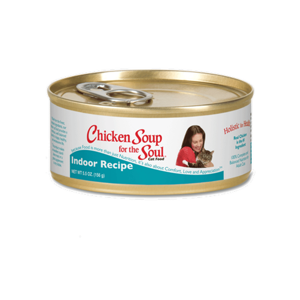 Chicken Soup for the Soul Indoor Hairball Cat Canned Cat Food, 5.5oz ...
