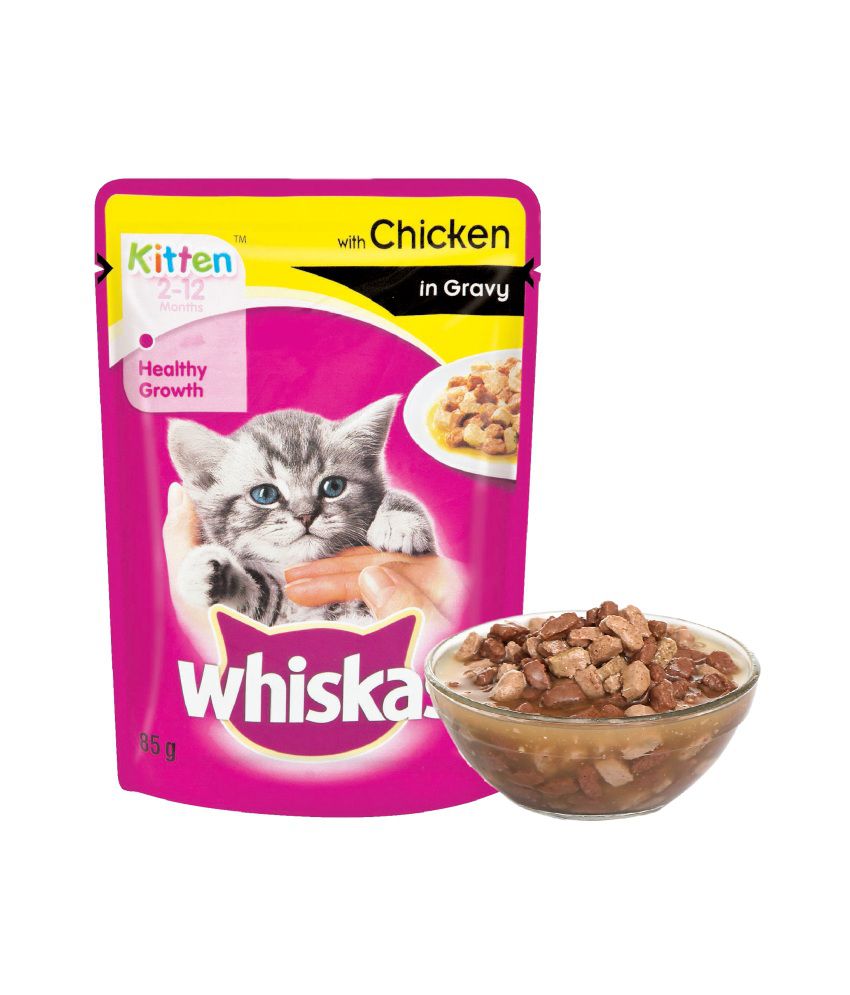 Whiskas Wet Cat Food, Chicken in Gravy for Kittens (2